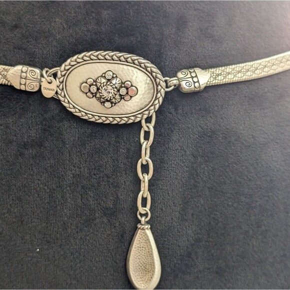 Brighton Retired Galadriel Chain Belt, Silver Plated, Size Small Women